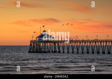 Imperial Beach Pier, San Diego, Kalifornien. Stockfoto