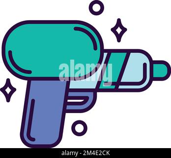 Isolierter, niedlicher Icon-Vektor für Wasserpistolen Stock Vektor