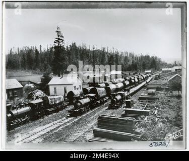 Holztransport: Holzfällereisenbahn. Fotografien zu National Forests, Resource Management Practices, Personal sowie Kultur- und Wirtschaftsgeschichte Stockfoto