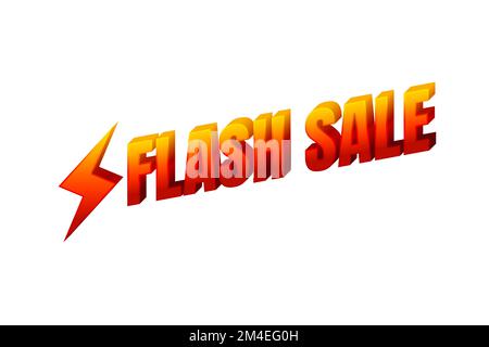 Texteffekt für Blitzverkauf. Bearbeitbarer Texteffekt Stock Vektor