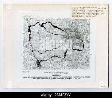 Vulkane - Nach Mount St. Helens Eruption - Washington. Fotografien zu National Forests, Resource Management Practices, Personal sowie Kultur- und Wirtschaftsgeschichte Stockfoto