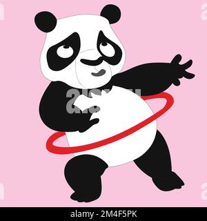 Illustration des Panda Gyms Stock Vektor