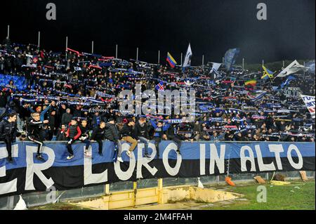 Arena Garibaldi, Pisa, Italien, 17. Dezember 2022, Fans von Pisa während des Spiels AC Pisa gegen Brescia Calcio - italienischer Fußball der Serie B. Stockfoto