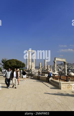 Der römische Tempel des Herkules in der Zitadelle, Amman, Jordanien, Naher Osten Stockfoto