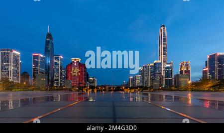 Shenzhen City Night scene Stockfoto