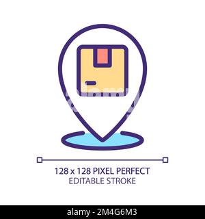 Pixel Perfect RGB-Farbsymbol für Zielposition bereitstellen Stock Vektor