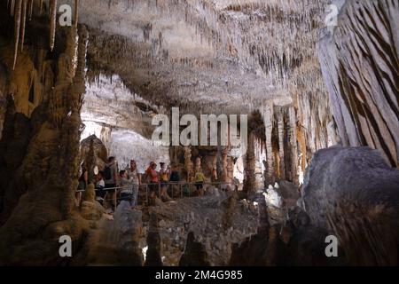 Tropfsteinhöhlen Cuevas del Drach, Porto Cristo, Mallorca, Spanien Stockfoto