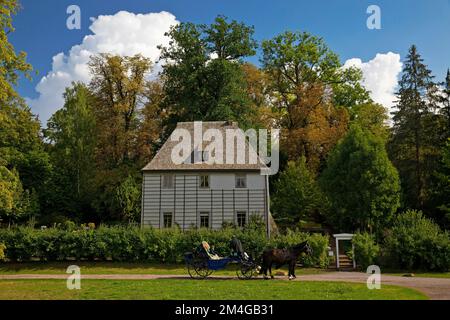 Goethes Gartenhaus im Park auf der Ilm, klassische Weimar, UNESCO-Weltkulturerbe, Deutschland, Thüringen, Weimar Stockfoto