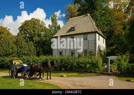 Goethes Gartenhaus im Park auf der Ilm, klassische Weimar, UNESCO-Weltkulturerbe, Deutschland, Thüringen, Weimar Stockfoto