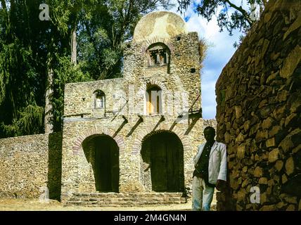 Äthiopien, 1970er, Gondar, Debre Birhan Selassie Kirche, Fasil Ghebbi Königshaus, Amhara Region, Ostafrika, Stockfoto