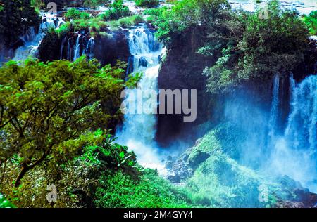 Äthiopien, 1970er, Blue Nile River Falls, Wasserfälle, Tisat, Amhara Region, Ostafrika, Stockfoto