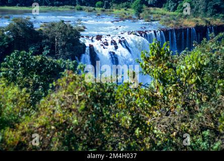 Äthiopien, 1970er, Blue Nile River Falls, Wasserfälle, Tisat, Amhara Region, Ostafrika, Stockfoto