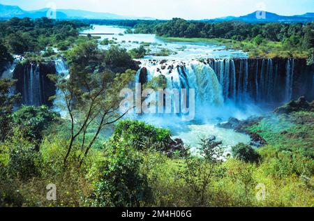 Äthiopien, 1970er, Blue Nile River Falls, Wasserfälle, Tisat, Amhara Region, Ostafrika, Stockfoto