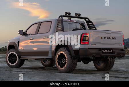 RAM TRX – der leistungsstärkste Pickup-Lkw der Welt Stockfoto
