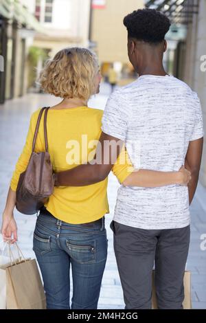 Wir sind ein paar Touristen, die in der Stadt herumlaufen Stockfoto