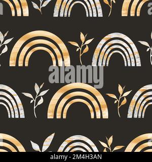 Abstraktes nahtloses Aquarell-Muster mit handbemalten geometrischen Formen. Modernes Digitalpapier für moderne Kunst. Zeitgenössische Kunst. Sammelalben-Design; Wandtafel Stockfoto