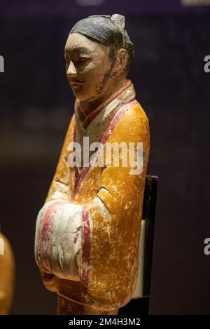 Nahaufnahme von alten chinesischen Keramikfiguren Stockfoto