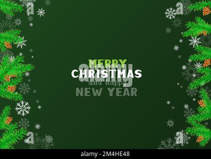 Weihnachtsdekoration mit Textnachricht Stock Vektor