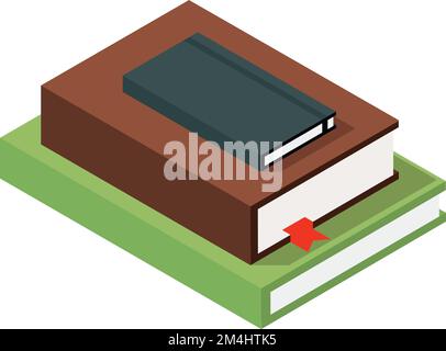 Notebooks stapeln sich. Bücher und Notizblöcke unterschiedlicher Größe Stock Vektor