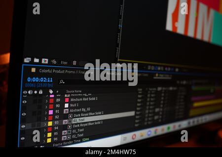 Adobe After Effect Stockfoto