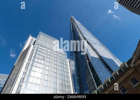 The Shard, ein 72-stöckiger Wolkenkratzer, entworfen vom italienischen Architekten Renzo Piano, in Southwark, London, der Teil der Entwicklung des Shard Quarter ist Stockfoto