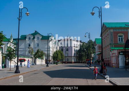 Altes Tartastan-Viertel, UNESCO-Weltkulturerbe, Kasan, Republik Tartastan, Russland Stockfoto