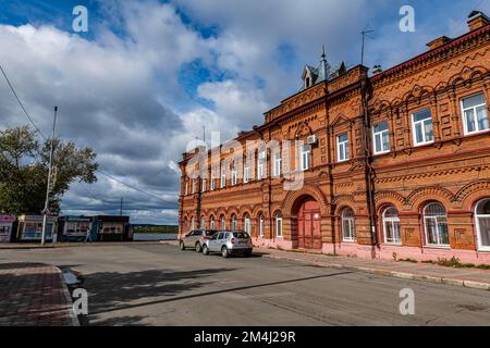 Historisches Haus, Tomsk, Oblast Tomsk, Russland Stockfoto
