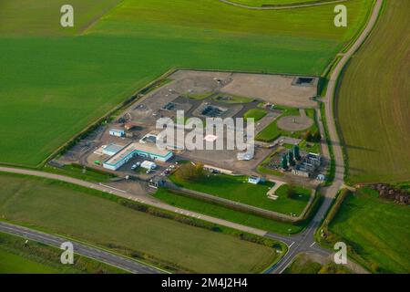 Frankreich, Moselle (57), Obergailbach, Luftaufnahme der GRTgaz-Tankstelle in der Nähe der deutschen Grenze Stockfoto