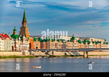 Häuser im Stil von Brügge in Yoshkar-Ola, Russland Stockfoto