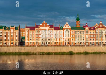 Häuser im Stil von Brügge in Yoshkar-Ola, Russland Stockfoto