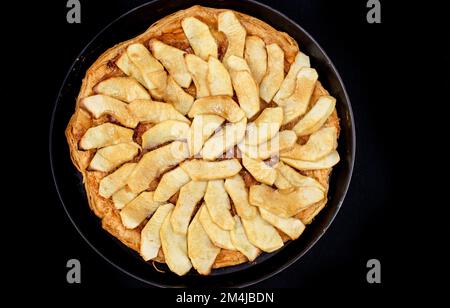 Hausgemachter Apfelkuchen Stockfoto