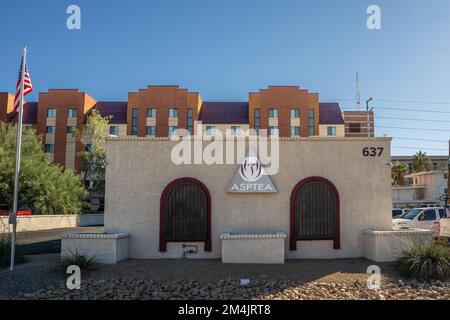 Phoenix, AZ - 11. November 2022: ASPTEA, Administrative, Supervisory, Professional and Technical Employees Association, ist ein bipartizianisches, unpolitisches Organ Stockfoto