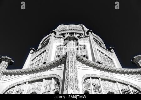 Ein kleiner Winkel von Baha'i House of Worship in Chicago Stockfoto