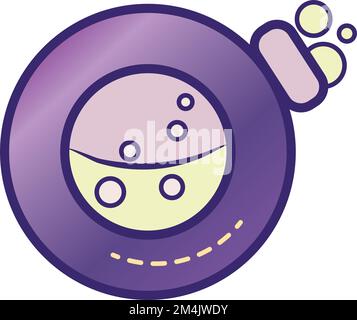 Isolierter farbiger Astrologie-Flaschensymbol-Vektor Stock Vektor