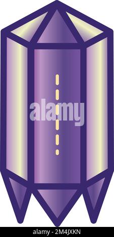 Isolierter, farbiger, magischer Schmuckstein-Icon Vektor Stock Vektor