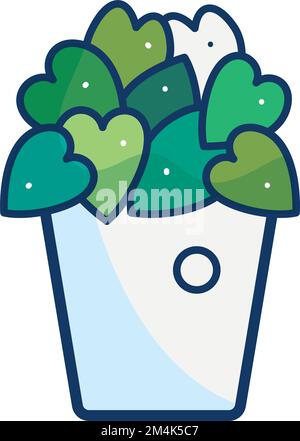 Isolierter farbiger Vektor des Pflanzensymbols für Innenräume Stock Vektor