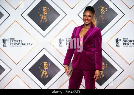 Manchester, Großbritannien. 21.. Dezember 2022 Denise Lewis kommt auf dem roten Teppich bei den BBC Sports Personality of the Year Awards 2022 an . 2022-12-21. Kredit: Gary Mather/Alamy Live News Stockfoto