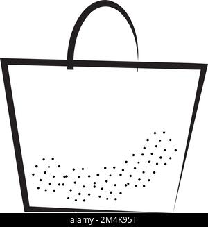 Isolierte schwarze Einkaufstasche Icon Vector Stock Vektor
