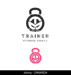 Fitnessgeräte mit Dammbell-Design und Schriftgrafik mit Symbollogo im Letter TM-Design abstraktes Konzept, Vektormaterial. Symbol für Sportwerkzeug oder Initialen Stock Vektor