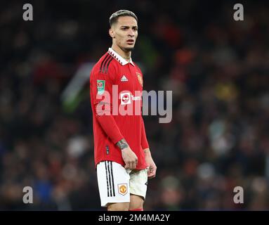 Manchester, England, 21. Dezember 2022. Antony of Manchester United während des Carabao Cup-Spiels in Old Trafford, Manchester. Das Bild sollte lauten: Darren Staples/Sportimage Stockfoto