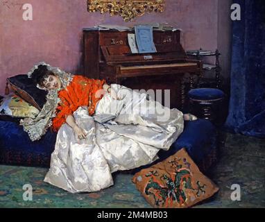 Der Messwert. Aline Masson (ca. 1880–1885) von Raimundo de Madrazo y Garreta (1841–1920). Spanischer Maler. Stockfoto