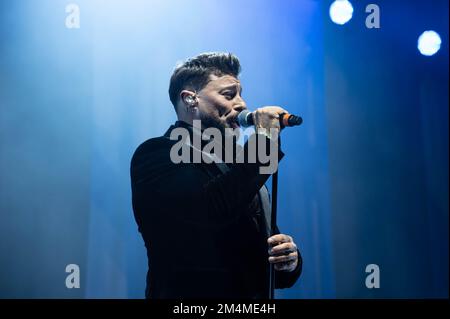 Duncan James of Blue tritt am 19. Dezember 2022 im OVO Hydro Glasgow auf Stockfoto