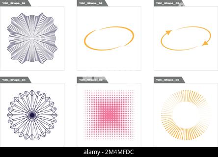 Brutalismus Formen. Außergewöhnliche Grafikressourcen. Flache minimalistische Symbole. Stock Vektor