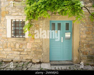 Haus im Dorf Groznjan, Istrien, Kroatien Stockfoto