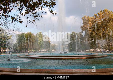 Margareteninsel musikalischer Brunnen in Budapest, Ungarn Stockfoto