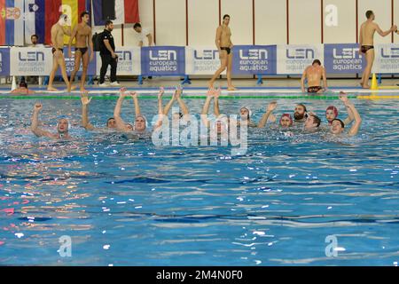 Piscina Bruno Bianchi, Triest, Italien, 14. Dezember 2022, Pallanuoto Trieste gewinnt beim Wasserpolo-Spiel Pallanuoto Triest gegen CN Noisy Le sec – len Euro Cup Stockfoto