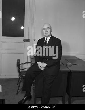 MSA Officials - Chiefs MSA Missions, Clarence E. Meyer, C. A. Marshall, A. J. Dexter, harlan Cleveland, John C. Russell, Leon M. Dayton. Fotos von Marshall-Plan-Programmen, Ausstellungen und Personal Stockfoto