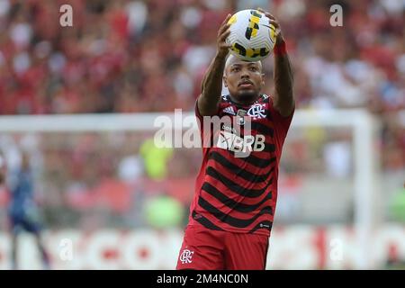 Rio de Janeiro, Brasilien, 14. August 2022. Marinho-Fußballspieler des flamengo-Teams, während des Spiels flamengo gegen Athletico-PR im Maracanã-Stadion. Stockfoto