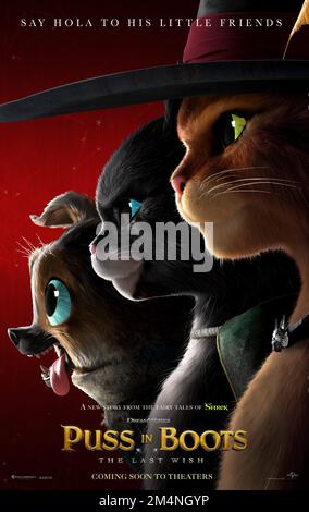 Poster „Puss in Boots: The Last Wish“ (2022). Bildnachweis: DreamWorks Animation Stockfoto