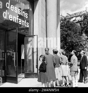 Kunstwettbewerb Für Kinder. Fotos von Marshall-Plan-Programmen, Ausstellungen und Personal Stockfoto